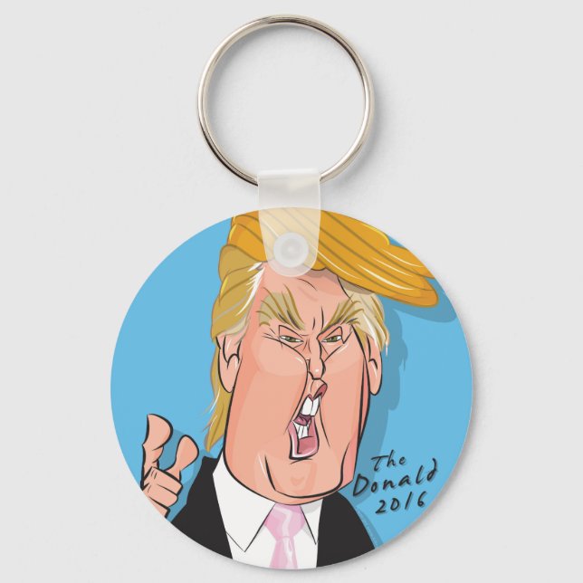 Donald Trump Cartoon keychain (Front)