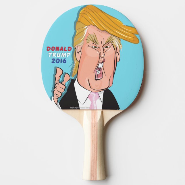 Donald Trump Cartoon Ping Pong Paddle (Front)