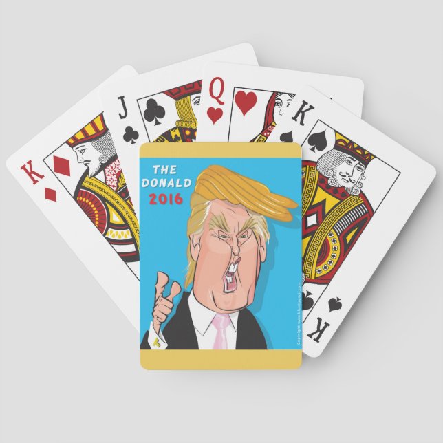 Donald Trump Cartoon playing cards. Playing Cards (Back)