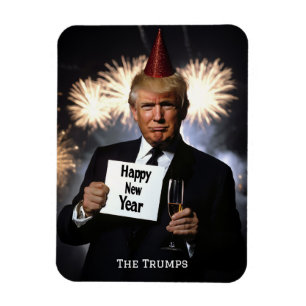 Donald Trump Celebrates New Year’s in Style Magnet