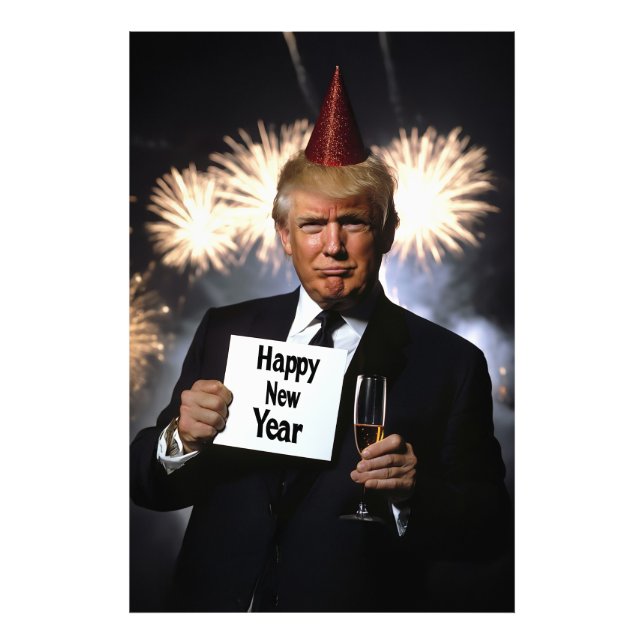Donald Trump Celebrates New Year’s in Style Photo Print (Front)
