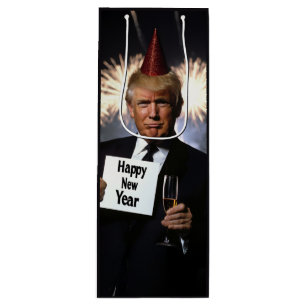 Donald Trump Celebrates New Year’s in Style Wine Gift Bag