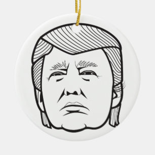 donald trump ceramic tree decoration