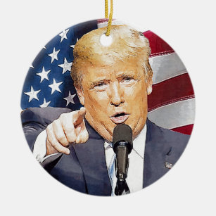 Donald Trump Ceramic Tree Decoration