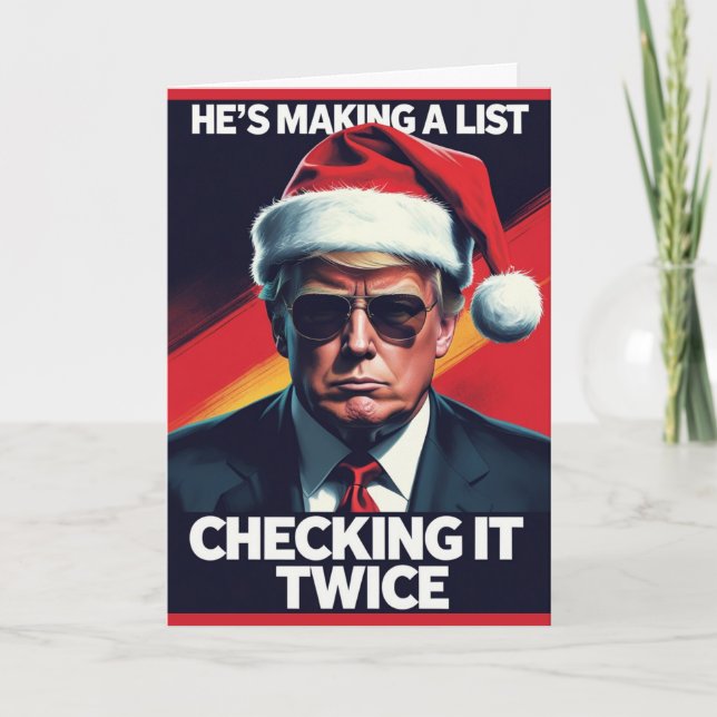 Donald Trump Christmas Card | Making A List Design (Front)