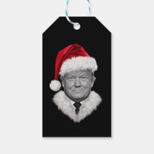 Donald Trump Christmas Funny Santa Hat Gift  Gift Tags