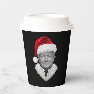 Donald Trump Christmas Funny Santa Hat Gift  Paper Cups