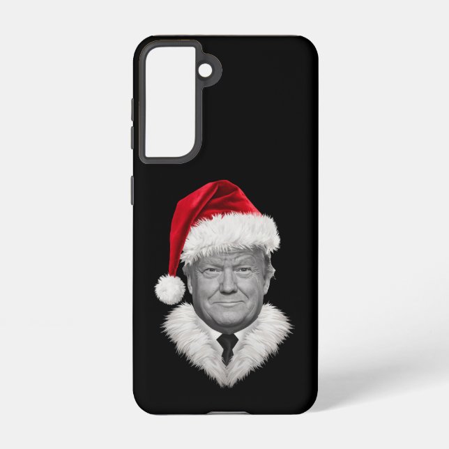 Donald Trump Christmas Funny Santa Hat Gift  Samsung Galaxy S21 Case (Back)