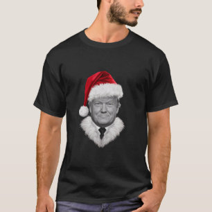 Donald Trump Christmas Funny Santa Hat Gift T-Shirt
