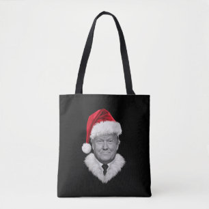 Donald Trump Christmas Funny Santa Hat Gift  Tote Bag