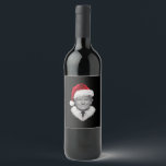 Donald Trump Christmas Funny Santa Hat Gift  Wine Label<br><div class="desc">Donald Trump Christmas Funny Santa Hat Gift</div>