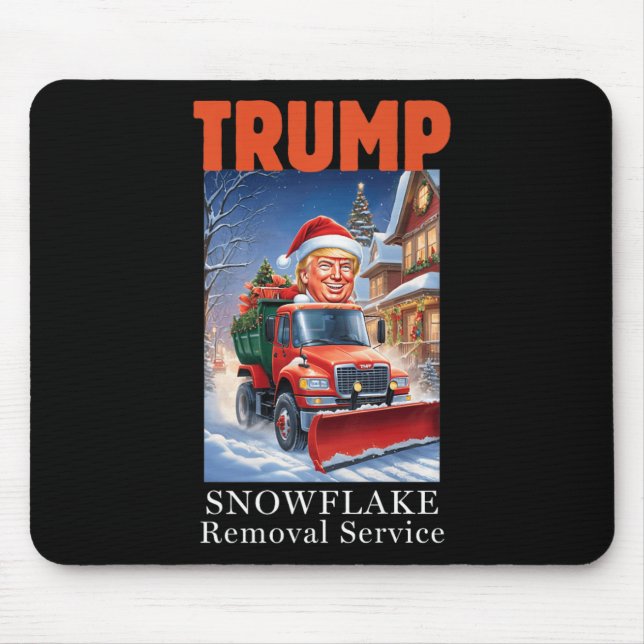 Donald Trump Christmas Funny Snowflake Removal  Mouse Mat (Front)