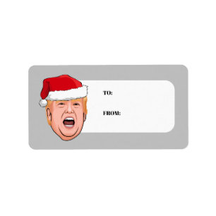 DONALD TRUMP Christmas Label