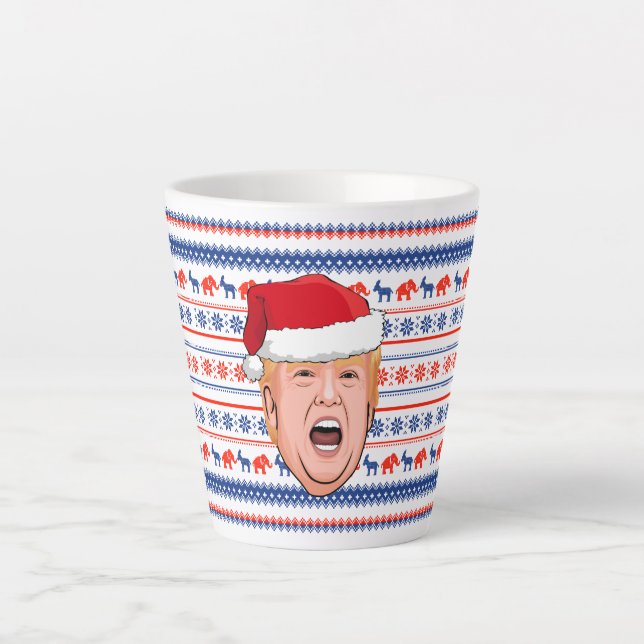 DONALD TRUMP Christmas Latte Mug (Front)