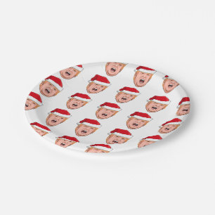 DONALD TRUMP Christmas Paper Plate