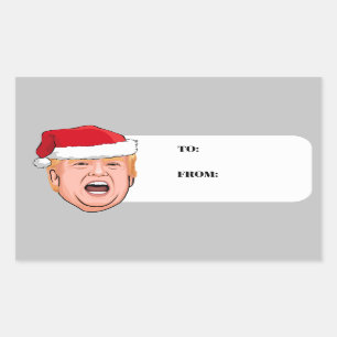 DONALD TRUMP Christmas Rectangular Sticker