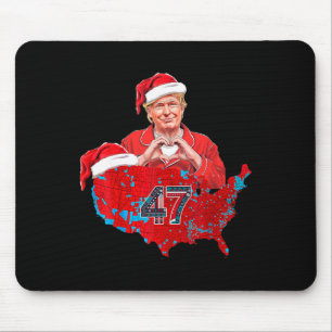 Donald Trump Christmas Red Usa Coverage Trump Xmas Mouse Mat