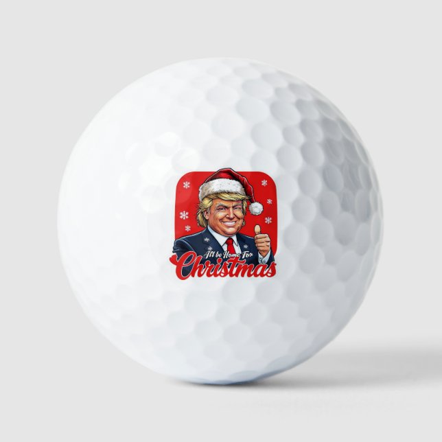 Donald Trump Christmas Santa Claus Art Golf Balls (Front)