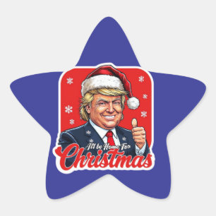 Donald Trump Christmas Santa Claus Art Star Sticker