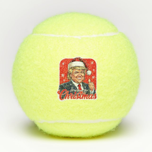 Donald Trump Christmas Santa Claus Art Tennis Balls (Front)