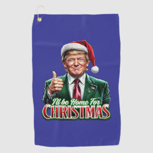 Donald Trump Christmas Santa Hat Thumbs Up Golf Towel