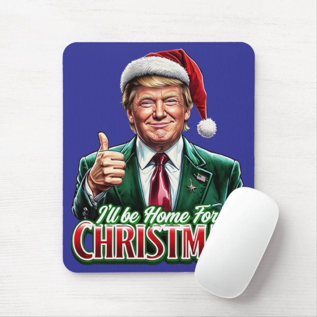 Donald Trump Christmas Santa Hat Thumbs Up Mouse Mat (With Mouse)