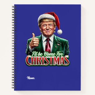 Donald Trump Christmas Santa Hat Thumbs Up Notebook