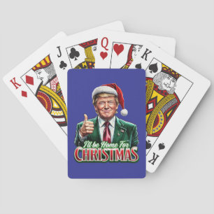 Donald Trump Christmas Santa Hat Thumbs Up Playing Cards