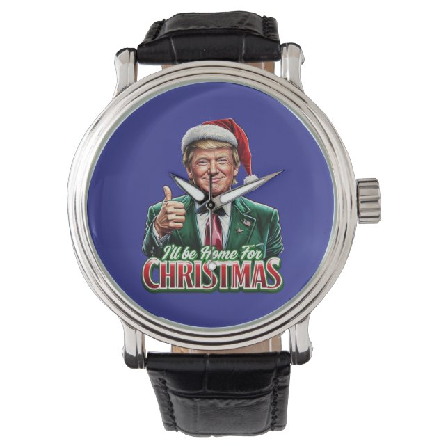 Donald Trump Christmas Santa Hat Thumbs Up Watch (Front)