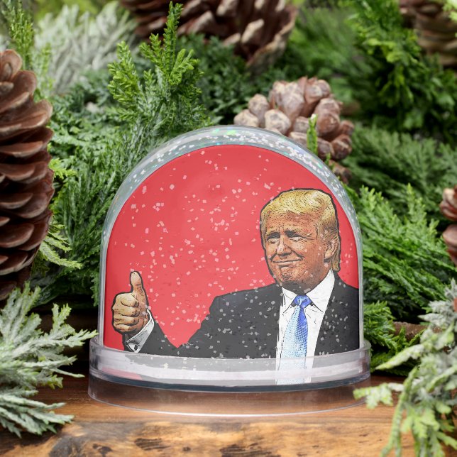 DONALD TRUMP CHRISTMAS SNOW GLOBE (Winter)