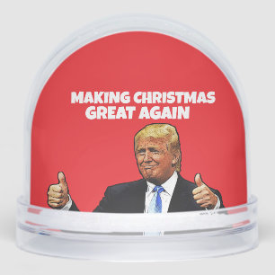 DONALD TRUMP CHRISTMAS SNOW GLOBE