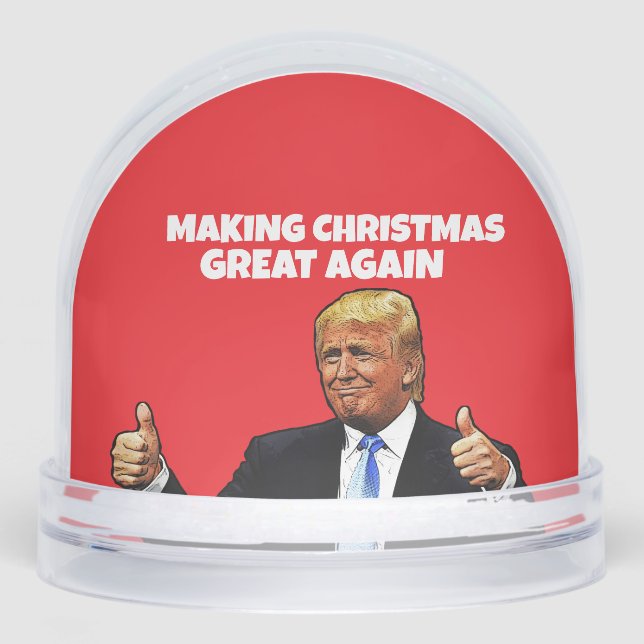 DONALD TRUMP CHRISTMAS SNOW GLOBE (Front)