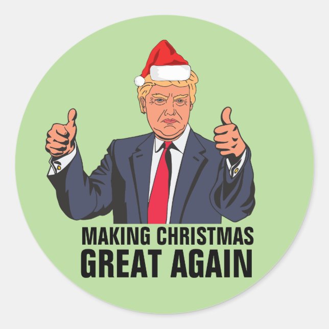 DONALD TRUMP CHRISTMAS STICKERS (Front)