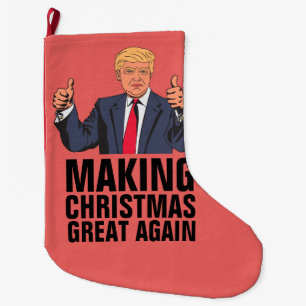 DONALD TRUMP CHRISTMAS STOCKINGS, Funny Large Christmas Stocking