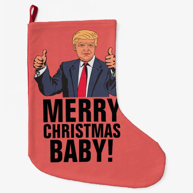 DONALD TRUMP CHRISTMAS STOCKINGS (Large) (Front)