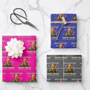 Donald Trump Christmas Wrapping Paper Sheet