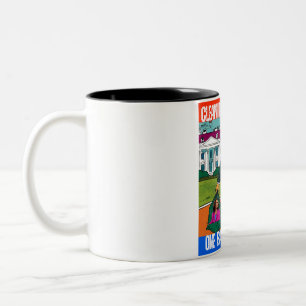 DONALD TRUMP - CLEANING UP AMERICA, ONE BAG A TIME Two-Tone COFFEE MUG