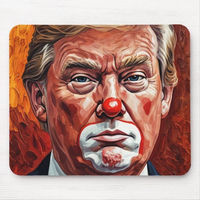 donald trump clown mouse mat (Front)