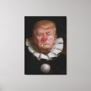 Donald Trump Clown Painting by Tony Pro Canvas Print