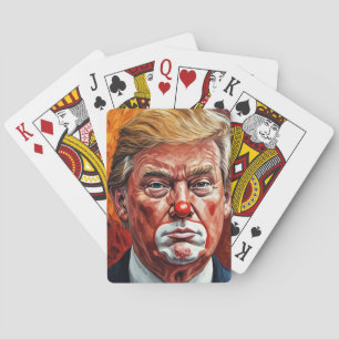 donald trump clown  playing cards