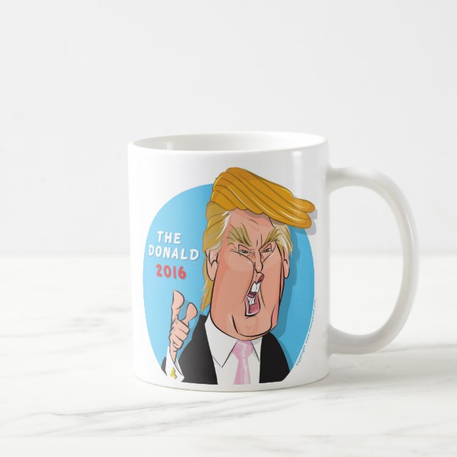 Donald Trump Comic Cartoon Caricature Coffee mug (Right)