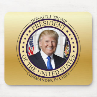 DONALD TRUMP COMMANDER IN CHIEF GOLD PRESIDENTIAL MOUSE MAT