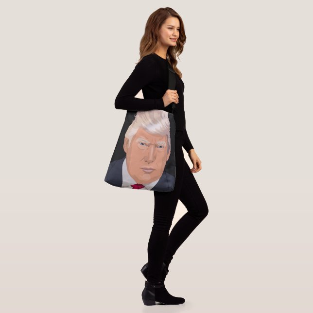 DONALD TRUMP CROSS BODY DESIGNER BAG PURSE (On Model)