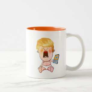 Donald Trump  Crying Baby Two-Tone Coffee Mug