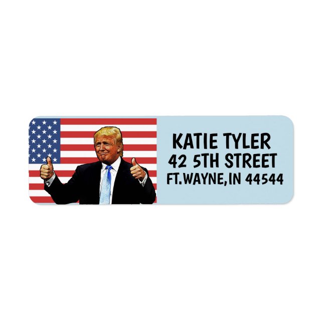 DONALD TRUMP Custom Return Address Labels (Front)