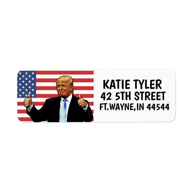 DONALD TRUMP Custom Return Address Labels (Front)