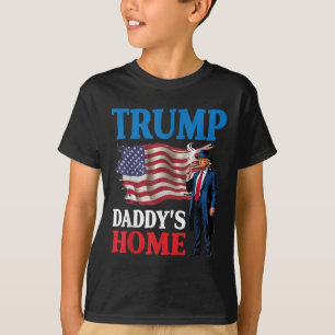 Donald Trump Daddy’s Home American Flag Patriotic T-Shirt