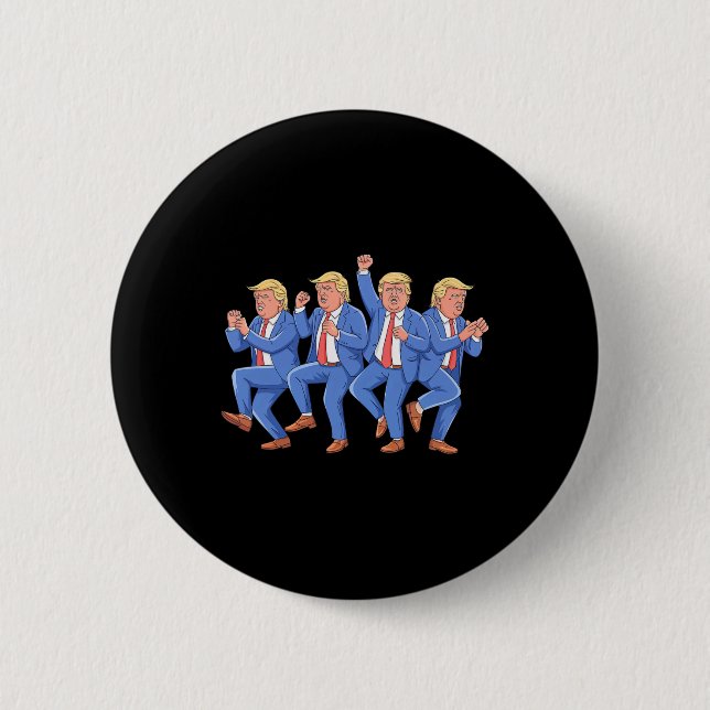 Donald Trump Dance 4th Of July Trump 2025  6 Cm Round Badge (Front)
