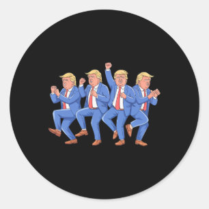 Donald Trump Dance 4th Of July Trump 2025  Classic Round Sticker