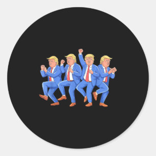 Donald trump dance 4th of july trump 2025 Donald t Classic Round Sticker